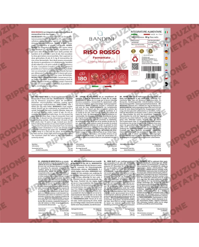 Riso Rosso Fermentato - 180 Compresse